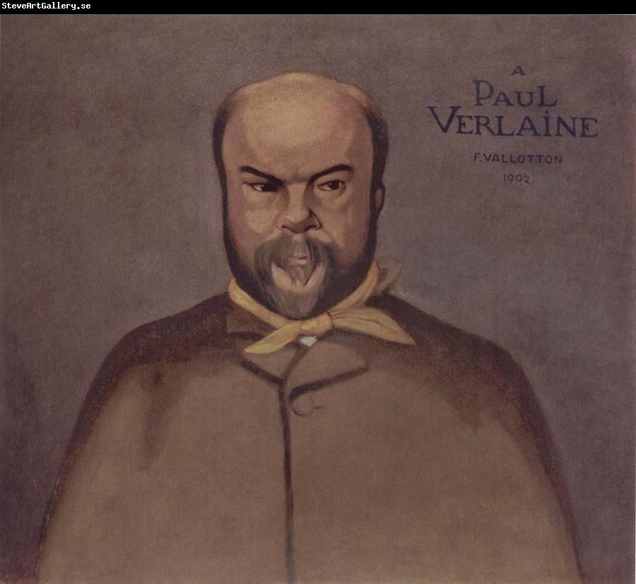 Felix Vallotton Portrait decoratif of Paul Verlaine